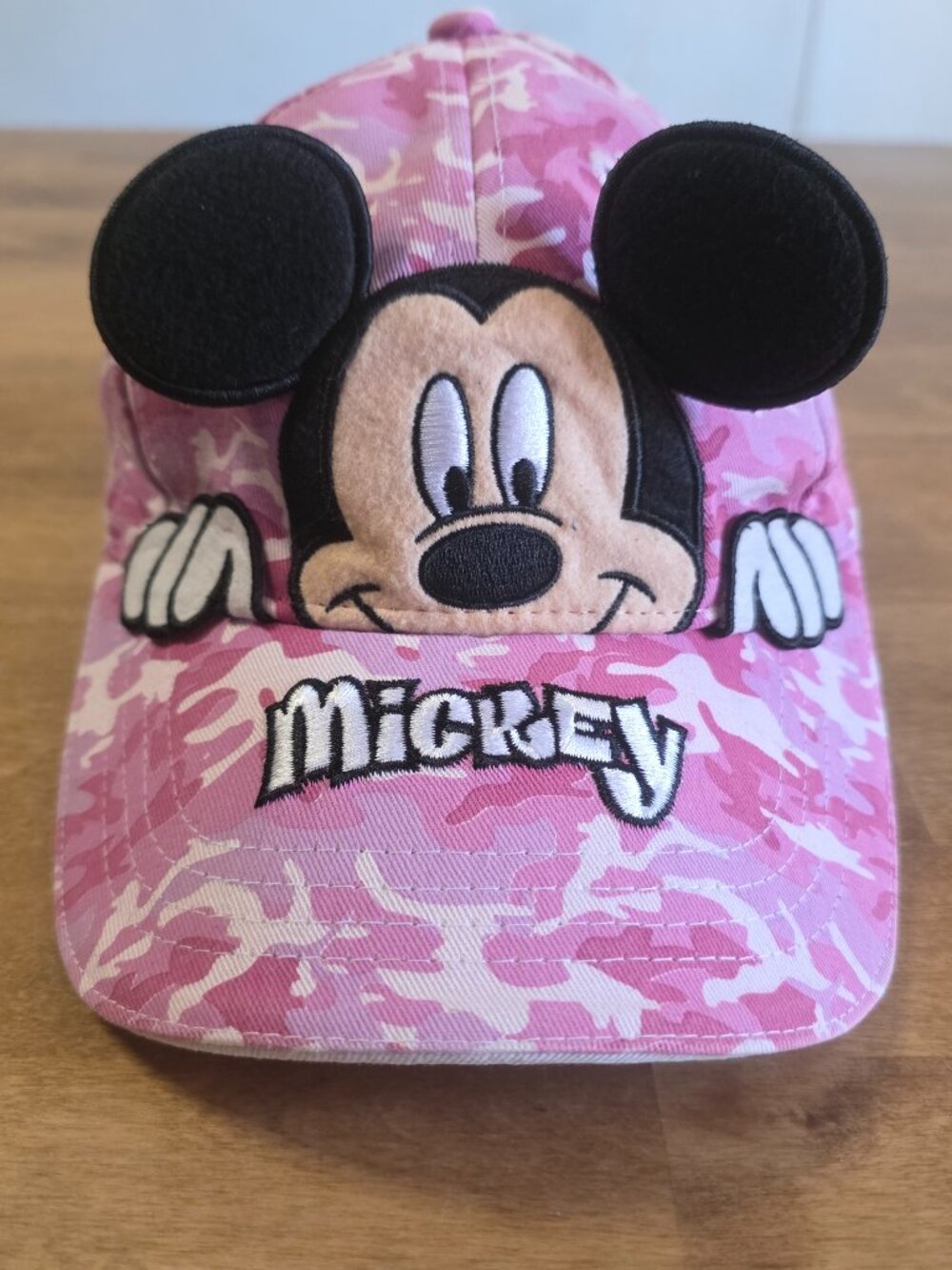 Disney mickey camo pink hat kids